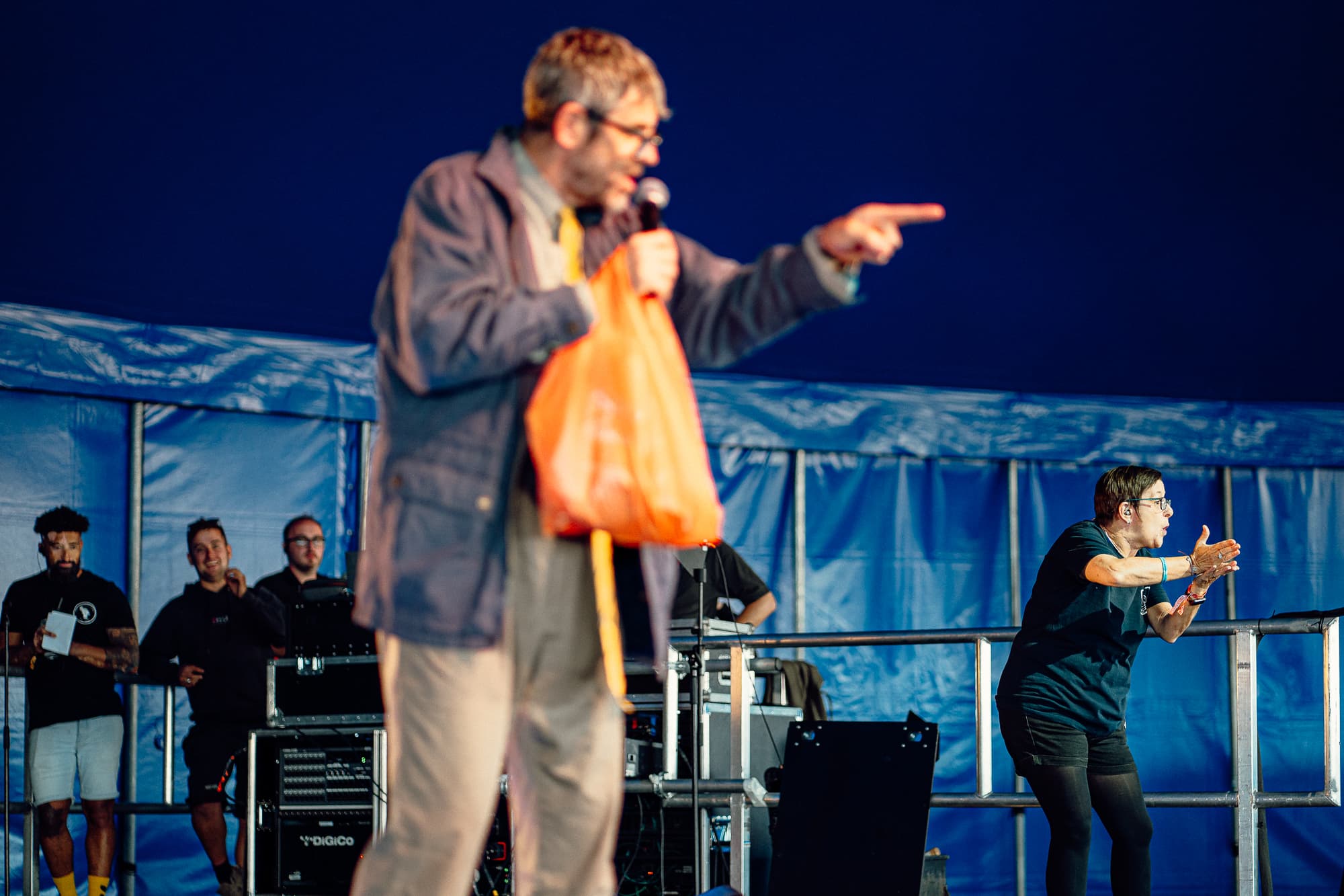 BSL interpreter at a comedy event
