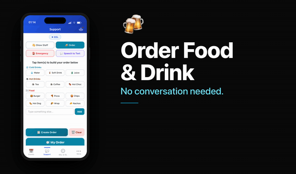 PI Events App - Order food and drink