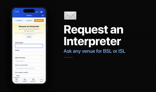 PI Events App - Request an interpreter